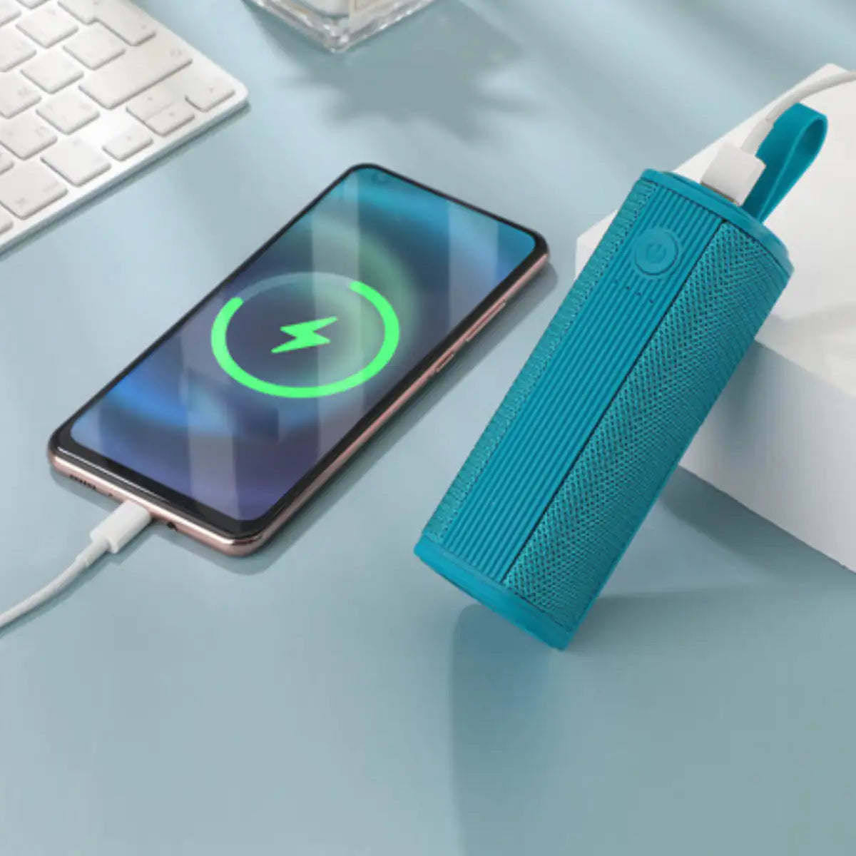 3in1 Audio Power Hub: Earphones, Speaker & Charger